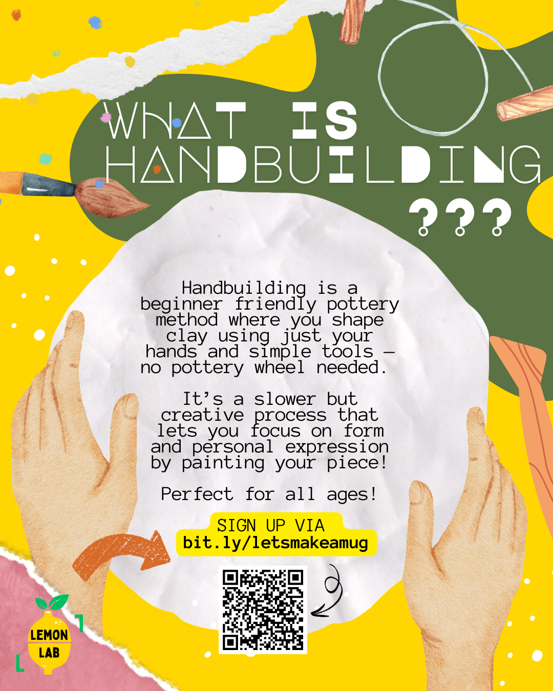 Ceramic Mug (Make & Paint Handbuilding) Workshop