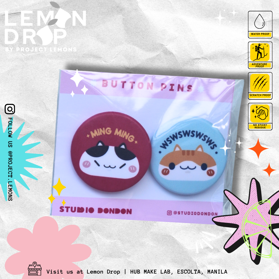 Ming Ming + Swswswsws Button Pin Set