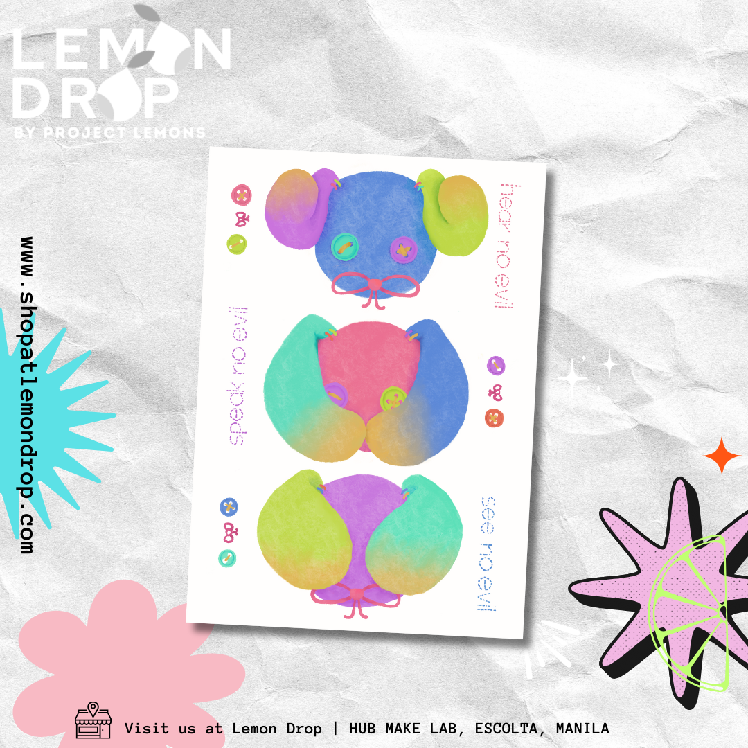 3 wise ansas white print