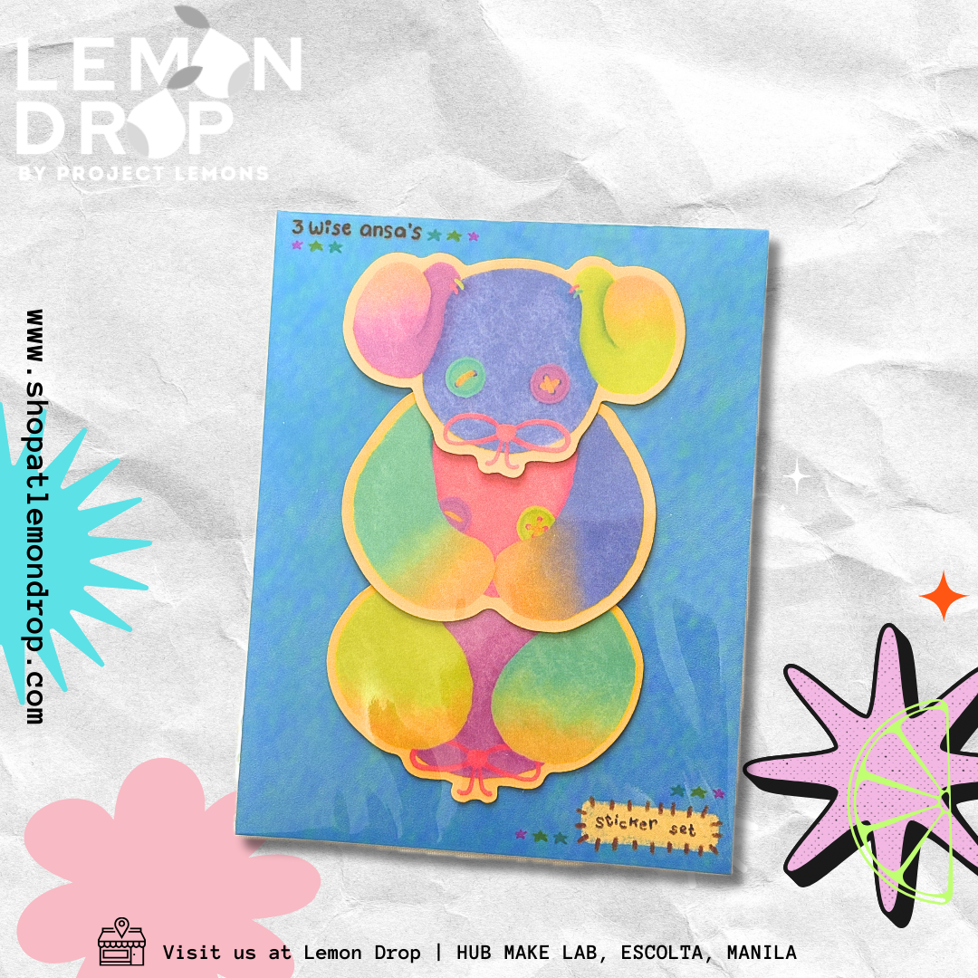 3 wise ansas sticker set