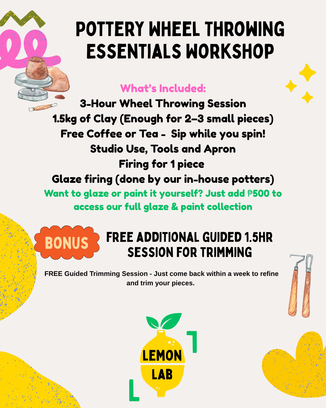 Pottery Wheel Throwing Essentials Workshop