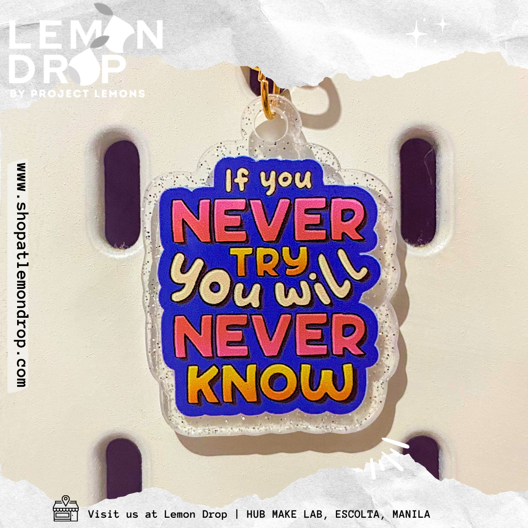 If You Never Try You Will Never Know Keychain