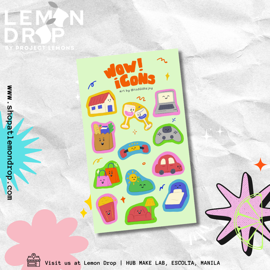 Wow Icons Sticker Sheet