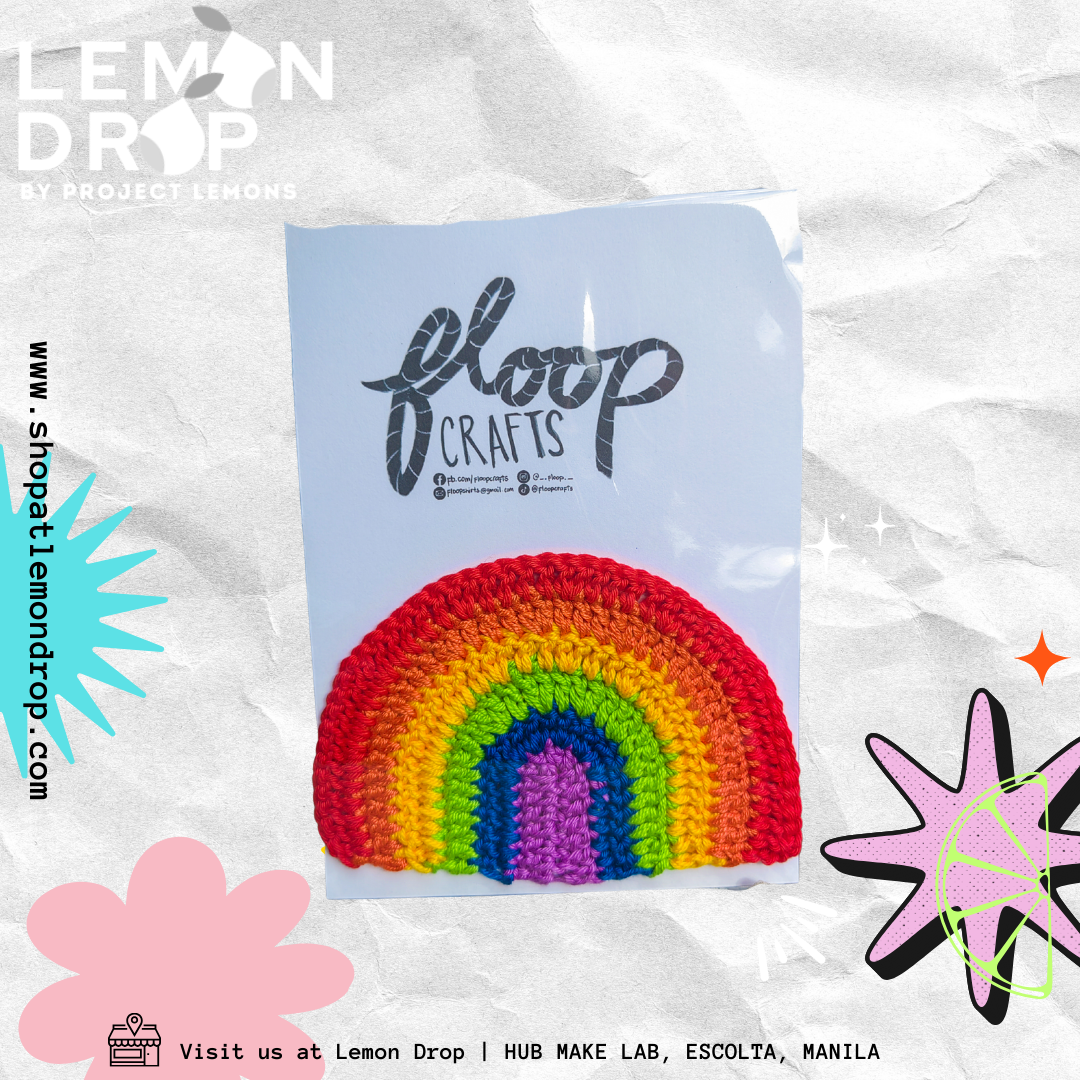 rainbow crochet patch