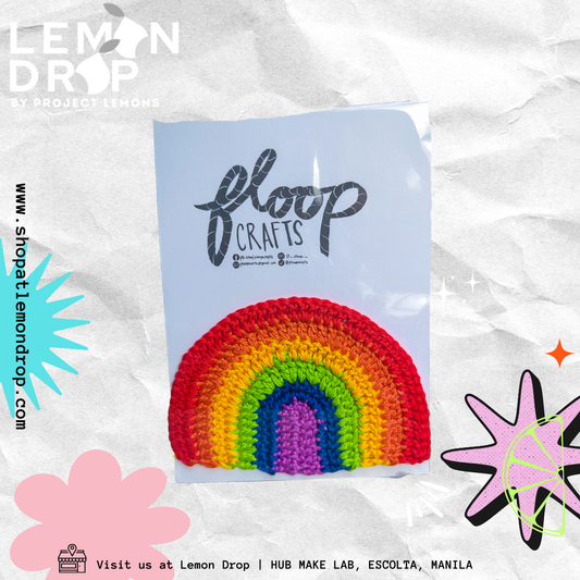 rainbow crochet patch