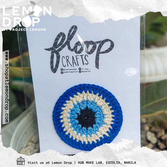 evil eye crochet patch
