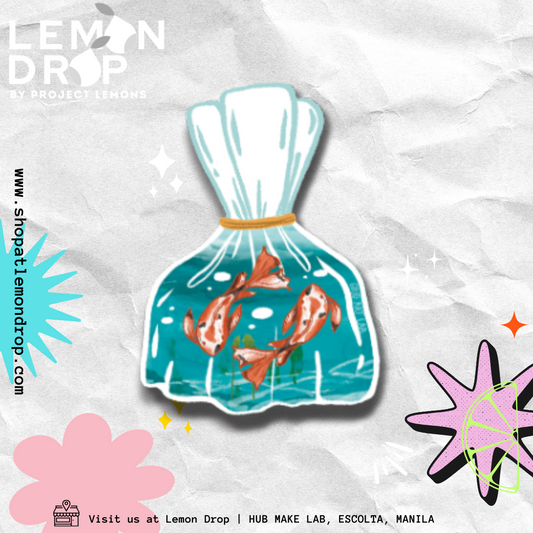Fish in plastic Sticker