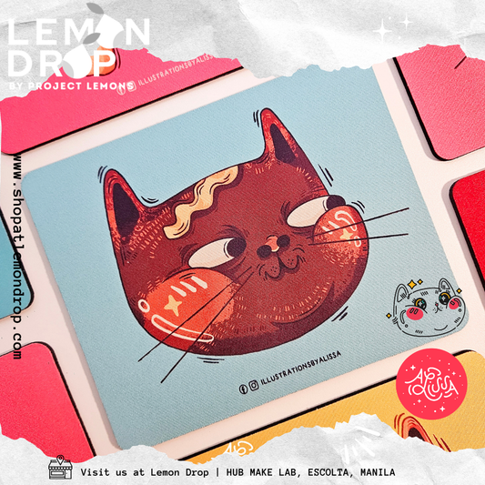 Suspicious Cat Mousepad