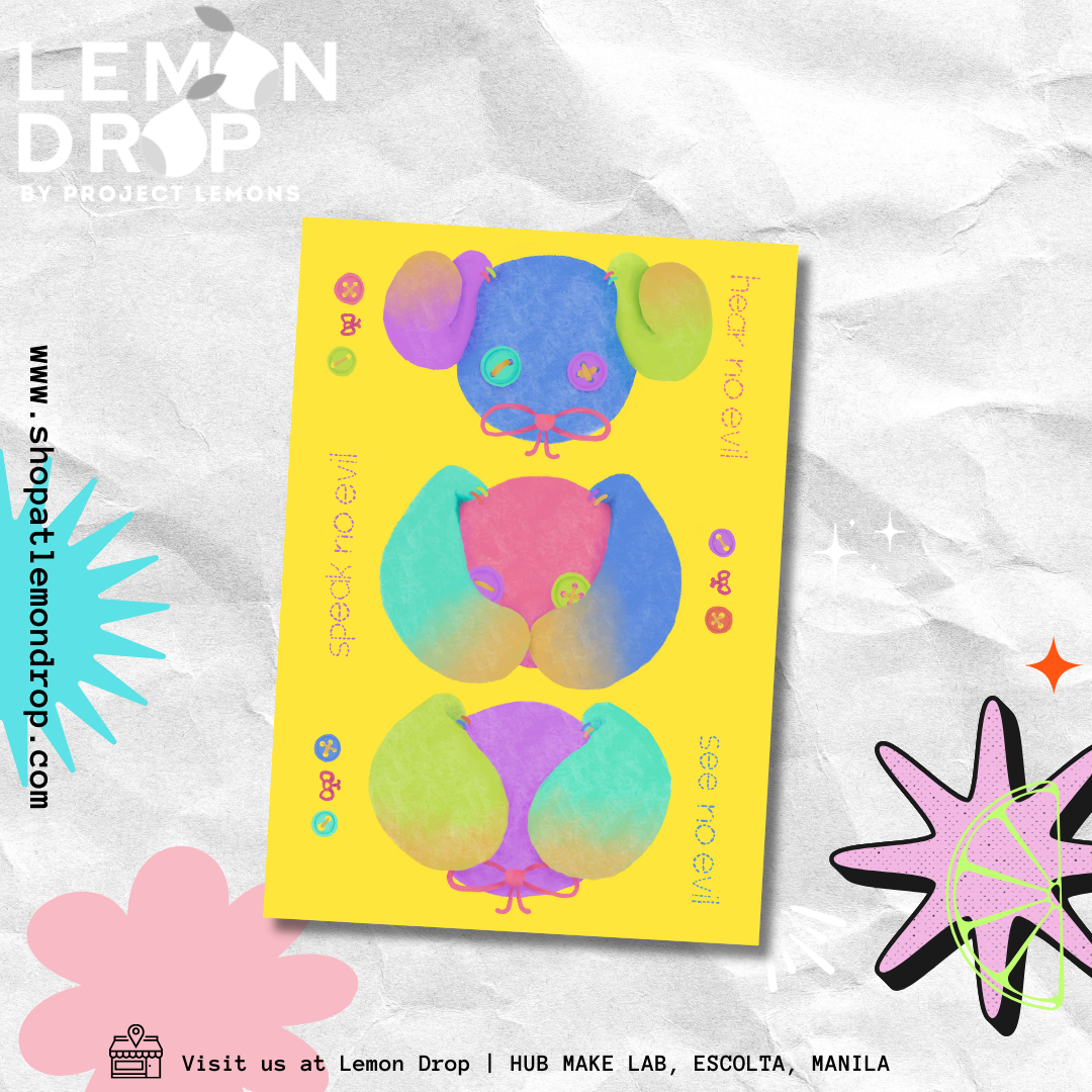 3 wise ansas yellow print