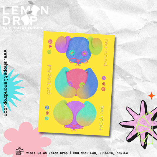 3 wise ansas yellow print