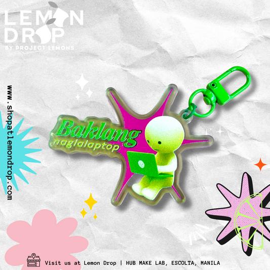 Smiski Naglalaptop Keychain