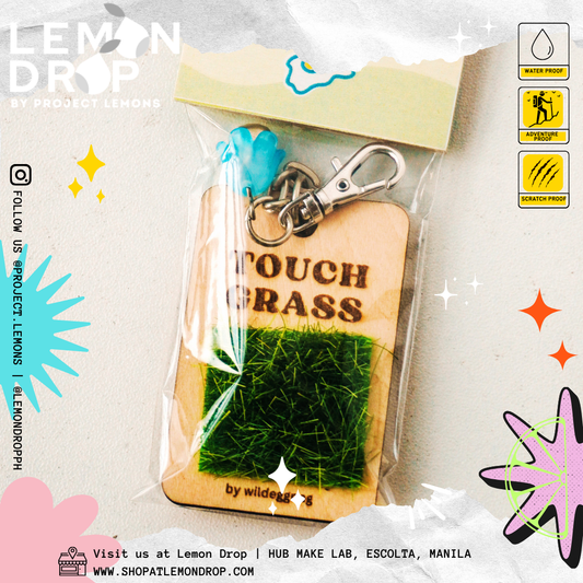 Wild Eggnog - Touch Grass keychain