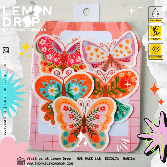 Yanni Yummy - Floral Butterflies Sticker Set